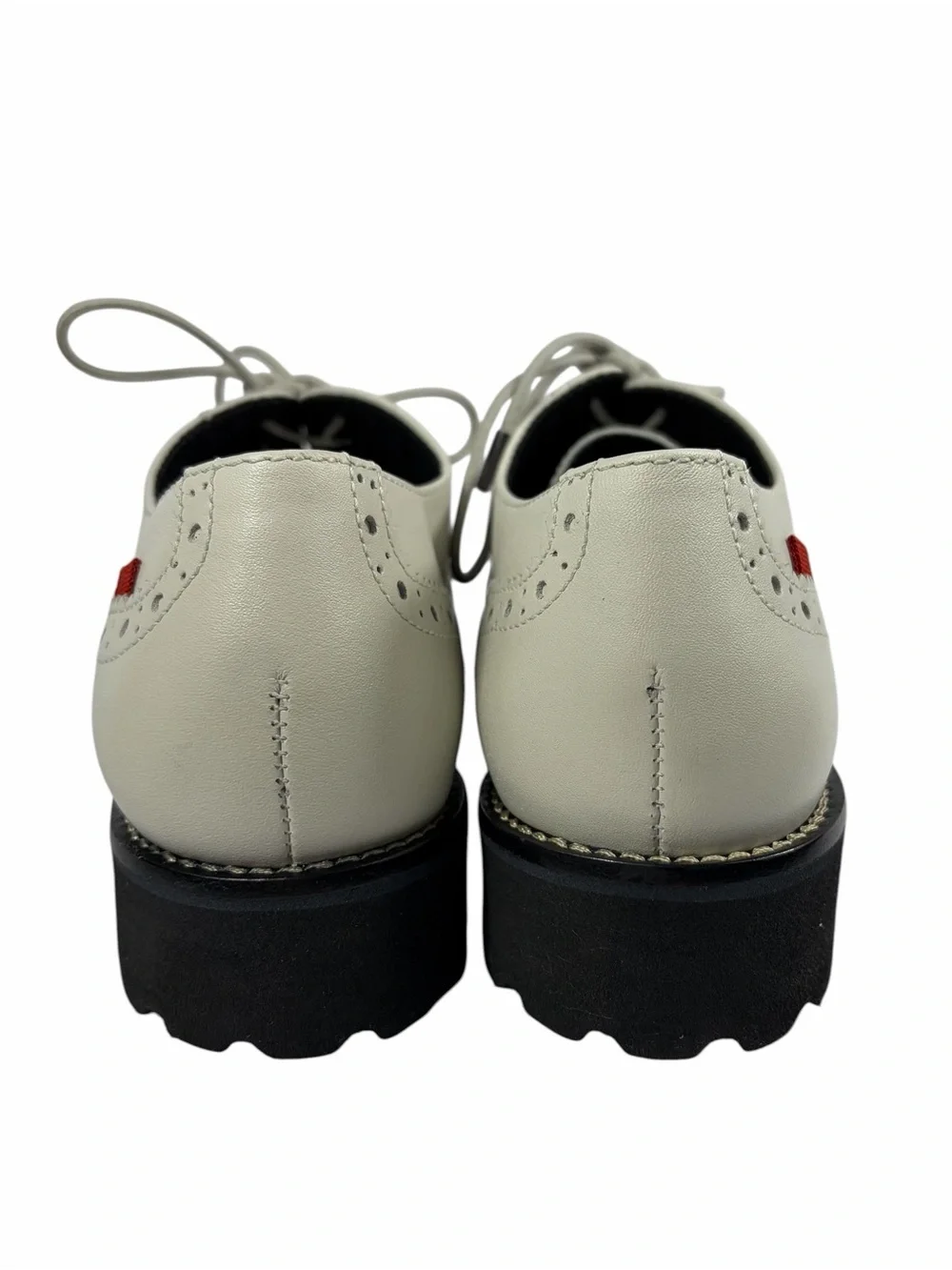 NWOB Marc Joseph pale grey Wingtip Brogue Oxfords with lugg soles. Size 6.5